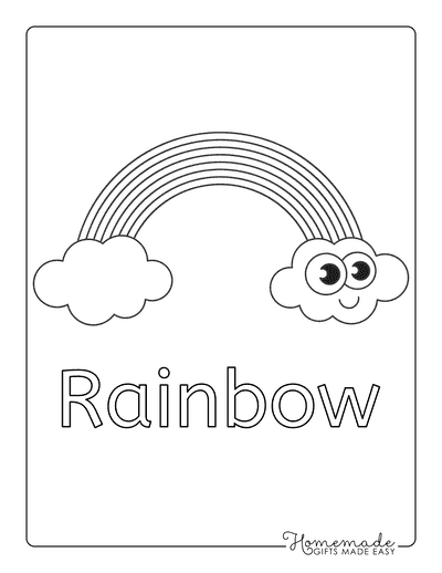 Coloring Sheets for Kindergartners Rainbow
