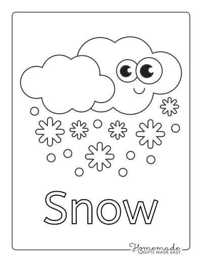 Coloring Sheets for Kindergartners Snow