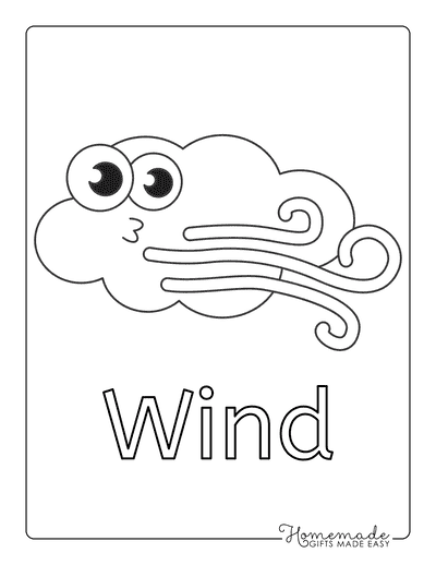 Coloring Sheets for Kindergartners Wind