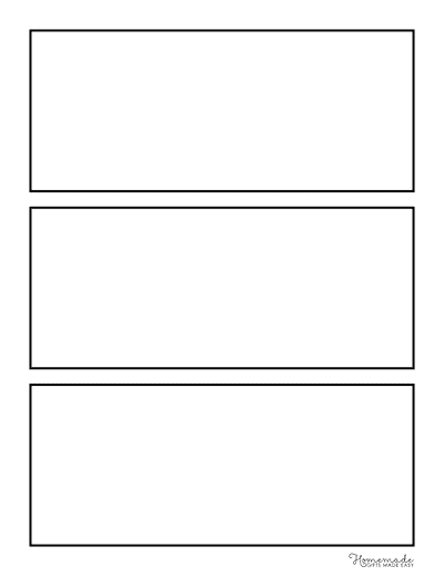 Comic Strip Templates Blank 3 Panel Manga Graphic Novel Template V2