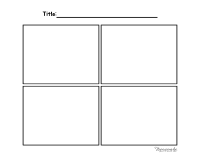 Comic Strip Templates Blank 4 Panel Comic Strip Template V1