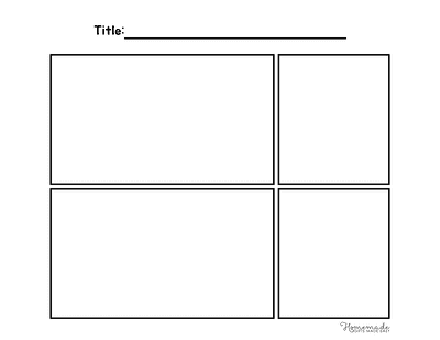 Comic Strip Templates Blank 4 Panel Comic Strip Template V3