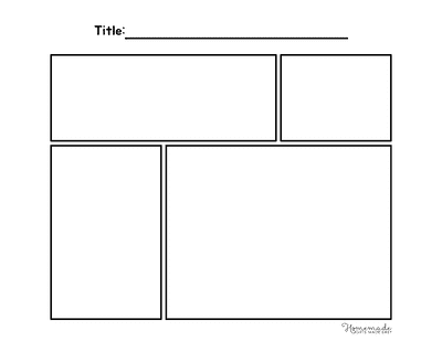 Comic Strip Templates Blank 4 Panel Comic Strip Template V4
