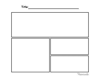 Comic Strip Templates Blank 4 Panel Comic Strip Template V5