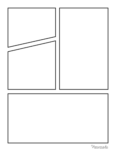Comic Strip Templates Blank 4 Panel Manga Graphic Novel Template V1