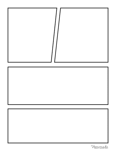 Comic Strip Templates Blank 4 Panel Manga Graphic Novel Template V3