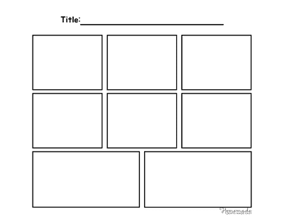 Comic Strip Templates Blank 8 Panel Comic Strip Template V3