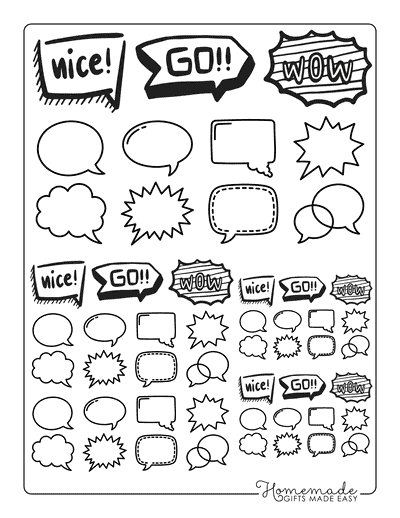 Comic Strip Templates Classroom Stickers and Quote Bubbles