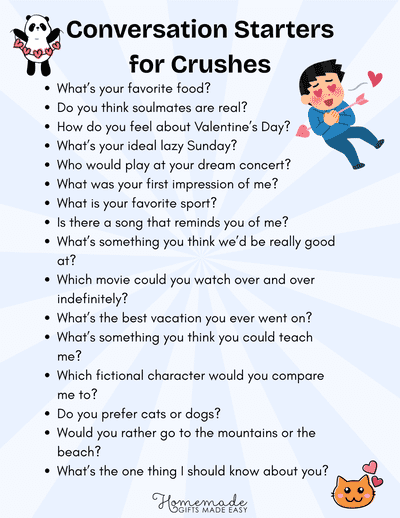 Conversation Starters Crush
