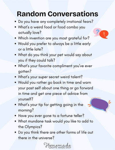 Conversation Starters Random