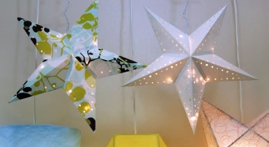 5pcs Paper Handmade Star Lantern,Handmade Paper Star,25cm,45cm Paper Star Lantern 3D,Paper Lantern Hanging Ornament Christmas,Star Paper Lantern,Paper Star Hanging Ornament 