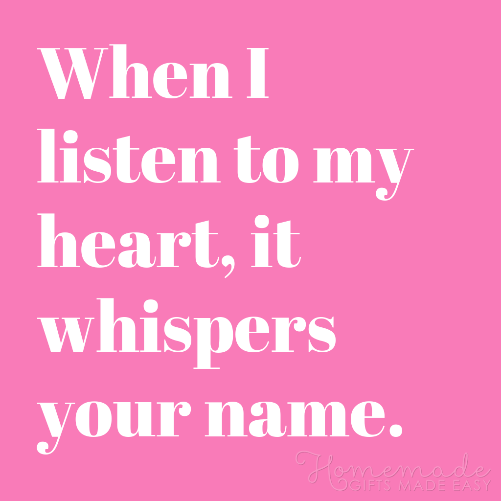 cute boyfriend quotes my heart whispers your name