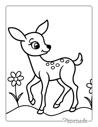 Deer Coloring Pages Adorable Fawn Baby Deer Coloring Page
