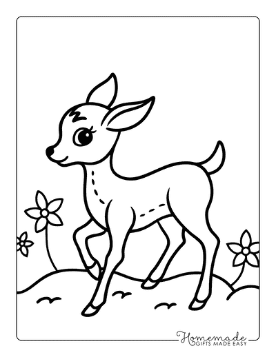 Deer Coloring Pages Adorable Kawaii Baby Deer Coloring Page