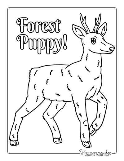 Deer Coloring Pages Simple Graceful Roe Deer Coloring Page