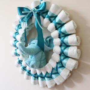 diaper wreath
