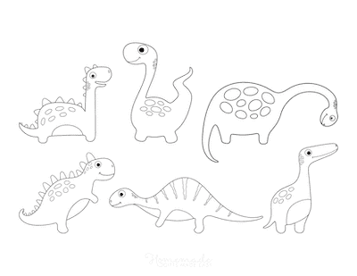Dinosaur Coloring Pages 6 Cute Dinos for Preschoolers 5