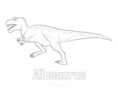 Dinosaur Coloring Pages Allosaurus