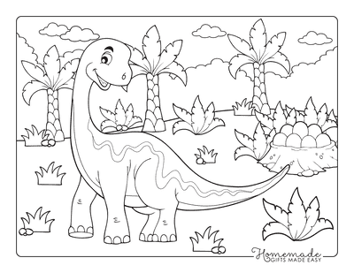 Cute Dinosaur Coloring Pages for Kids Ages 8-12 