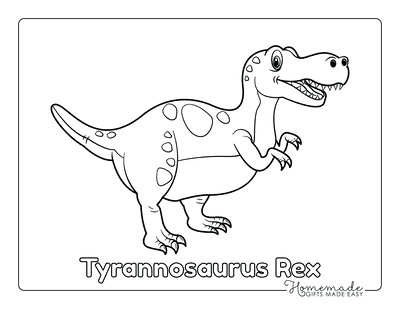 t rex coloring page for kids