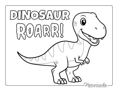 Happy Dino coloring page  Free Printable Coloring Pages