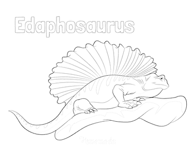 Dinosaur Coloring Pages Edaphosaurus