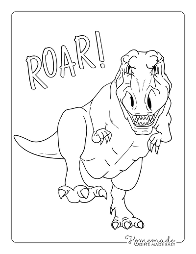 Dinosaur Coloring Pages Fierce Dinosaur Walking