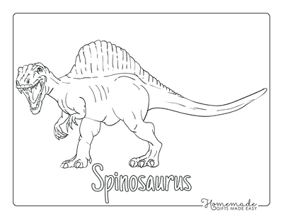 realistic spinosaurus coloring pages