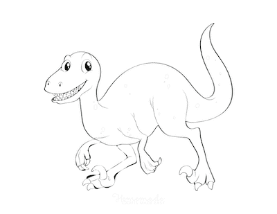 Dinosaur Coloring Pages Friendly Dinosaur