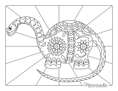 Dinosaur Coloring Pages Intricate Pattern Doodle for Adults