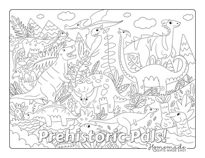 Dinosaur Coloring Pages Land of Dinosaurs