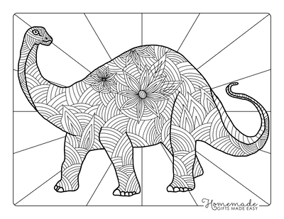 Dinosaur Coloring Pages Large Dinosaur Doodle for Adults