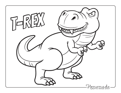 Dinosaur Coloring Pages Mean Cartoon Tyrannosaurus Rex