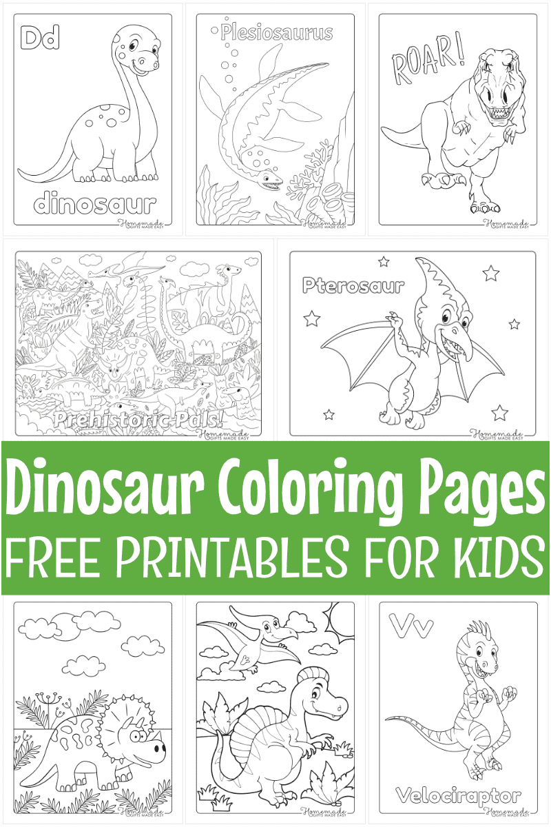 100 DINOSAURS giant coloring poster