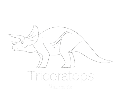 Dinosaur Coloring Pages Triceratops Tracing Picture