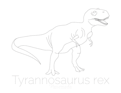 Dinosaur Coloring Pages Tyrannosaurus Rex Tracing Picture