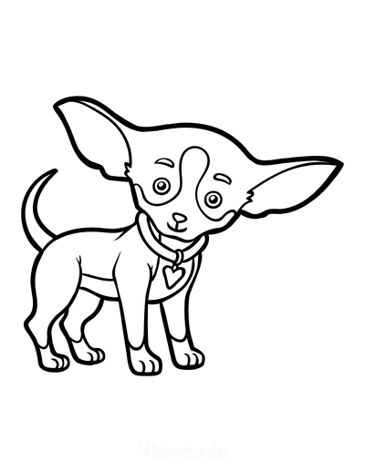 Dog Coloring Pages Chihuahua Outline