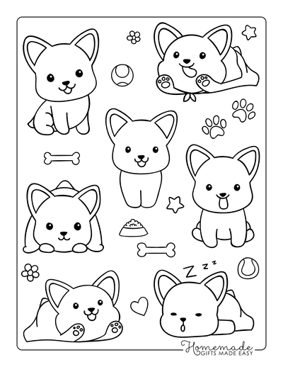 Coloring Set 2 - Cute Kawaii Coloring Pages For Kids And Adults