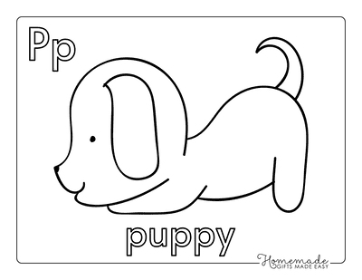 Dog Coloring Pages Cute Puppy Outline for Preschoolers