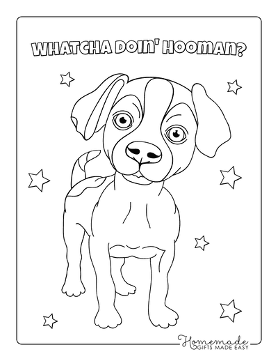 Dog Coloring Pages Jack Russell Terrier Outline