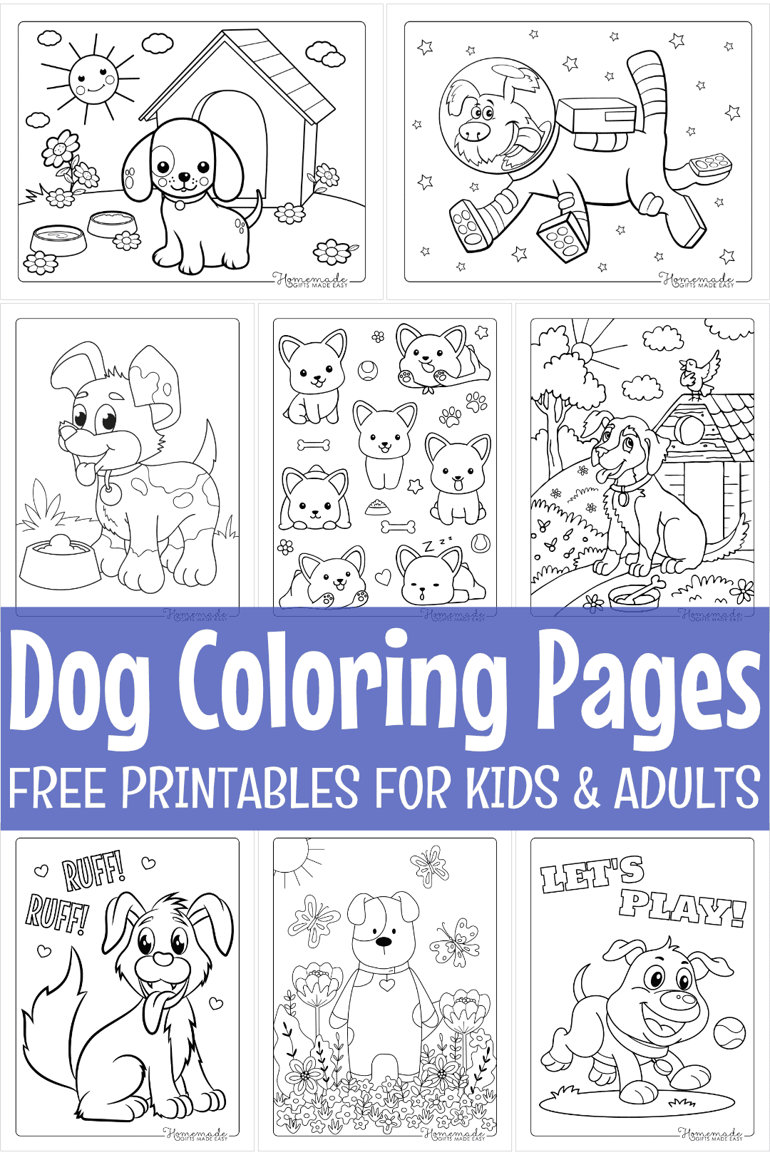 95 Dog Coloring Pages For Kids Adults Free Printables