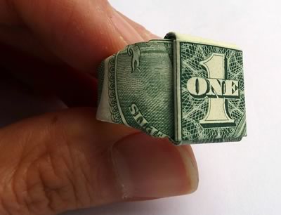 dollar bill ring finished