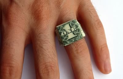 dollar bill ring finishedb