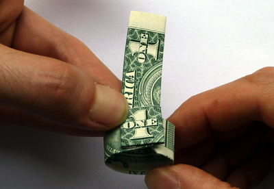 dollar bill ring step 7b