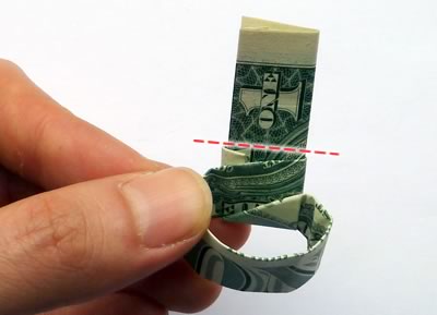 dollar bill ring step 9