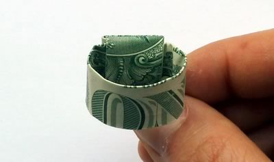 dollar bill ring step 9b