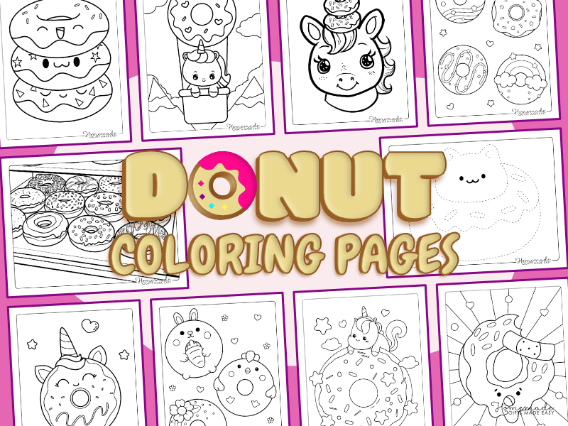 Donut Coloring Pages