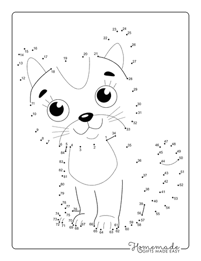 Dot to Dot Printables Adorable Simple Cat Dot to Dot Dot to Dot Printables Adorable Simple Cat Dot to Dot