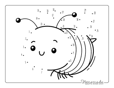Dot to Dot Printables Easy Adorable Bumblebee for Kids Dot to Dot Printables Easy Adorable Bumblebee for Kids