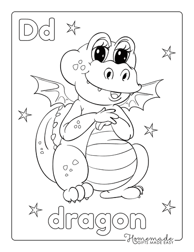 Dragon Coloring Pages Cute Dragon Preschoolers